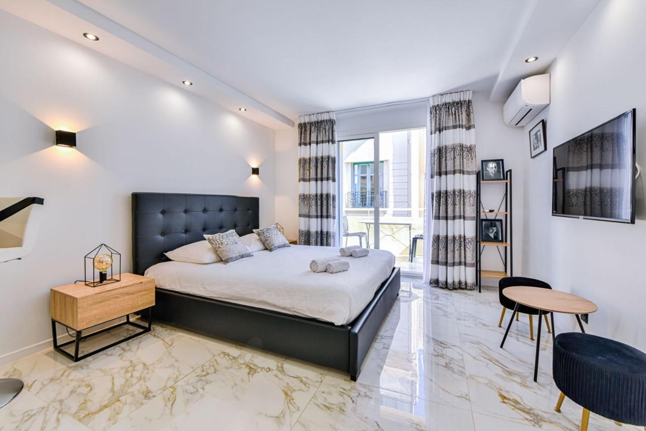 Large Studio - 50M Cannes Beach - Terrace Sea View Exterior foto